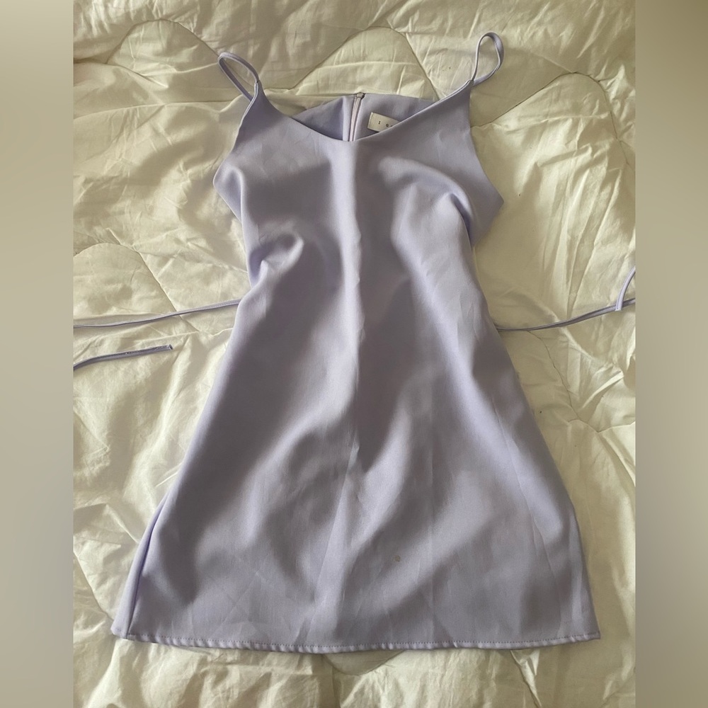 lilac purple mini dress